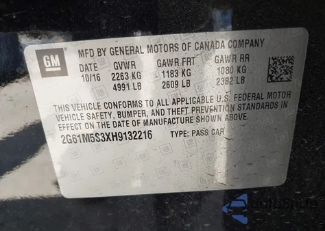 2017 Cadillac Xts Luxury from USA, damaged, VIN 2G61M5S3XH9132216